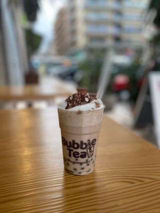 Bubble tea cream panna cioco e perle nere di tapioca grande