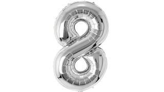 Balon foliowy 92cm srebrny 8