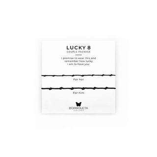 “Lucky 8” paket narukvica za parove - Crna (L8P-BK)