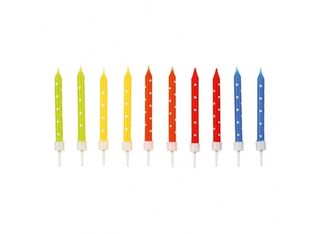 Свещи за торта на точки