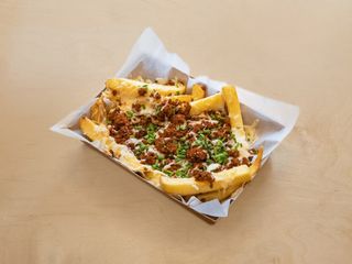 Frytki z wołowiną tex mex