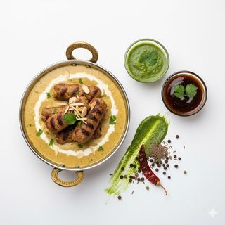 Malai seekh kebab handi