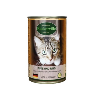 Баскервіль консерва для котів індичка та яловичина 400гр