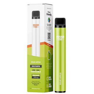 Vaporizador CBD Orange County 900 Puffs – Sabor Maçã