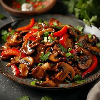 Chilli Garlic Mushrooms
