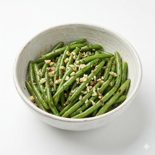 Fasole verde cu usturoi