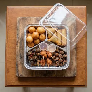 a pack of smallchops with chicken and gizzard