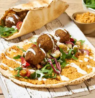 Falafel Wegetariański z cienkim ciastem (duży)