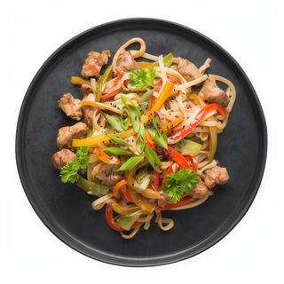 Tallarines Udon Con Solomillo De Cerdo