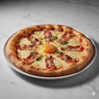 Pizza Carbonara Bianca (Sin Tomate)