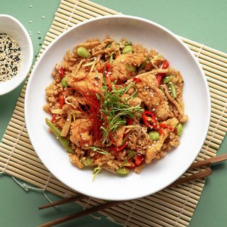 Смажений рис з курочкою