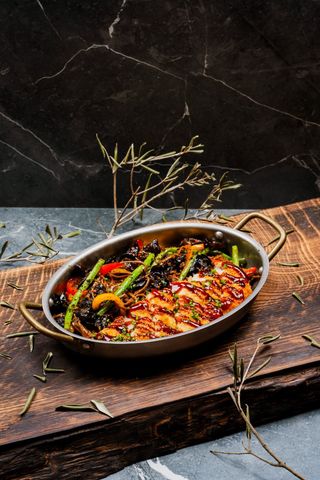 Soba cu șnițel de pui