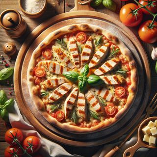 Pizza cu piept de pui Ø 25cm