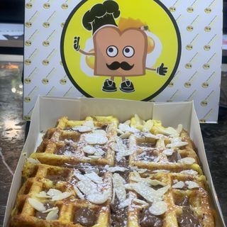Waffle Nutella amandes