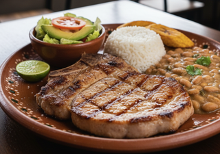 Chuleta Con Menestra