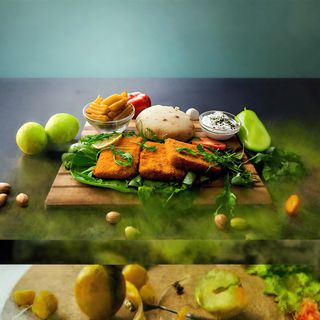 Pohovani kačkavalj sa wedges krompirom