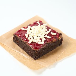 Brownie individual cobertura Doce de Framboesa