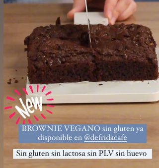 Brownie sin lactosa y sin gluten 