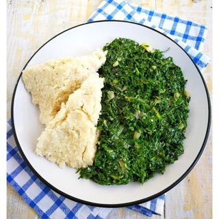 Ugali with Creamy Organic Vegetables