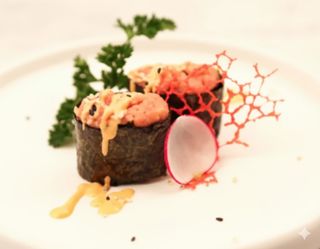 58. 4 Pezzi gunkan spicy maguro