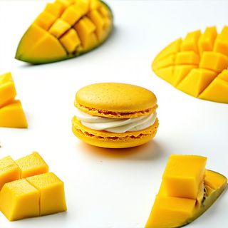 Macarons cu ganache de mango
