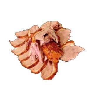 Pato asado con salsa