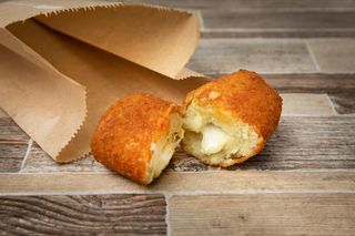 Crocchetta ventricina e cipolla caramellata