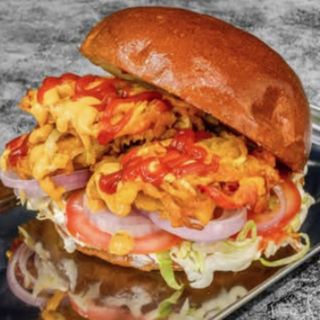Menú hamburguesa vegetal pakora