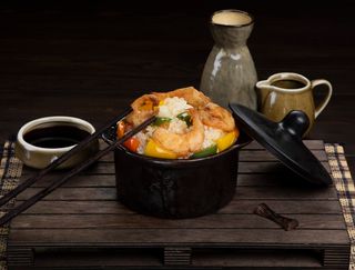 Բրինձ մանրածովախեցգետնով