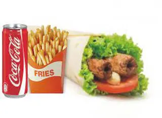 Panino seekh kebab + bibita 33cl + patatine