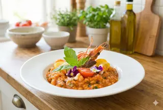 Risotto na crveno sa plodovima mora