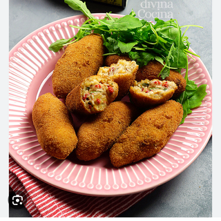 Croquetas de rollo de bonito a la sidra