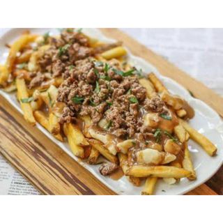 Mince meat fries/ chips 