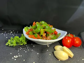 Перец жареный с мясом (говядина)