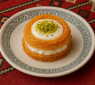 Asmaliye (fideos rellenos de natilla)