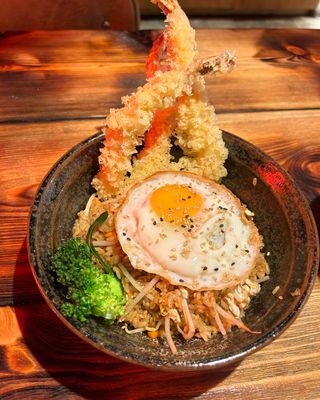 Arroz Con Tempura De Langostinos