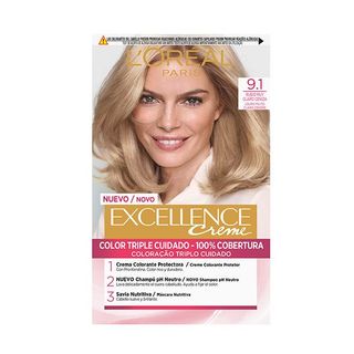 Excellence Tinte Excellence Creme 9.1 Rubio Claro Claro Ceniza