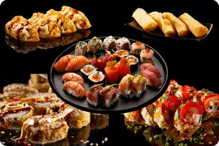 Combinado 32 Degustação + 20 Hots + 8 Crepes + 8 Guiozas (4 pessoas)