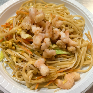 Linguine saltati con gamberi