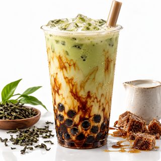 Thé Vert Au Lait Frais & Perles De Cassonade