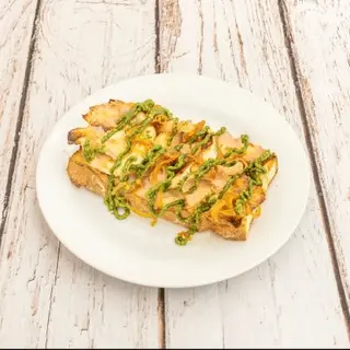 Tosta de queso de cabra, bacon