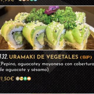 Uramaki de vegetales