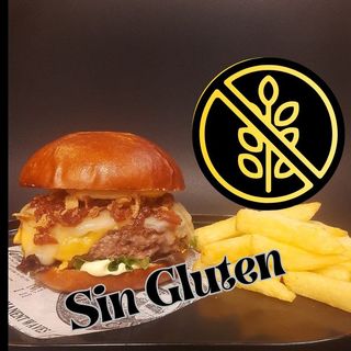 Hamburguesa 2023 SIN GLUTEN con patatas