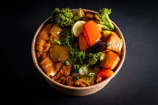 Curry chicken donburi