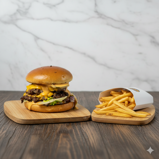 Double Original Burger + Pomfrit COMBO