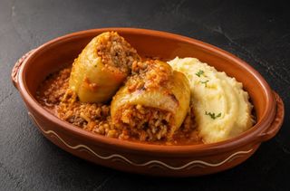 Punjene paprike i pire krompir