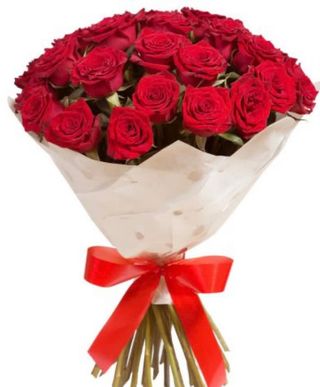 25 róż czerwonych 