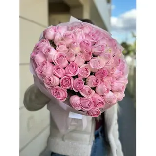 Różowa róża 50 cm, 51 szt w opakowaniu