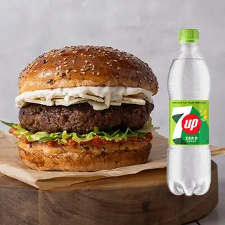Italian Job burger+7UP zero 0,5l