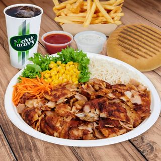 Menú Plato Kebab Con Patatas Y Bebida